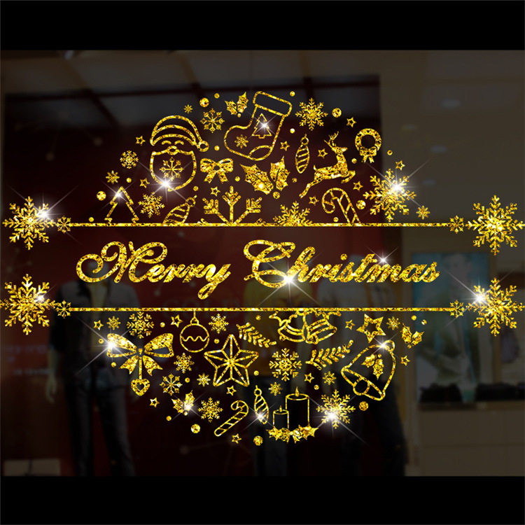 Decal Merry Christmas Nhũ Vàng – DGS46